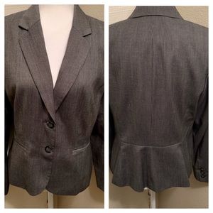 Calvin Klein Gray and Black Two-Button Jacket